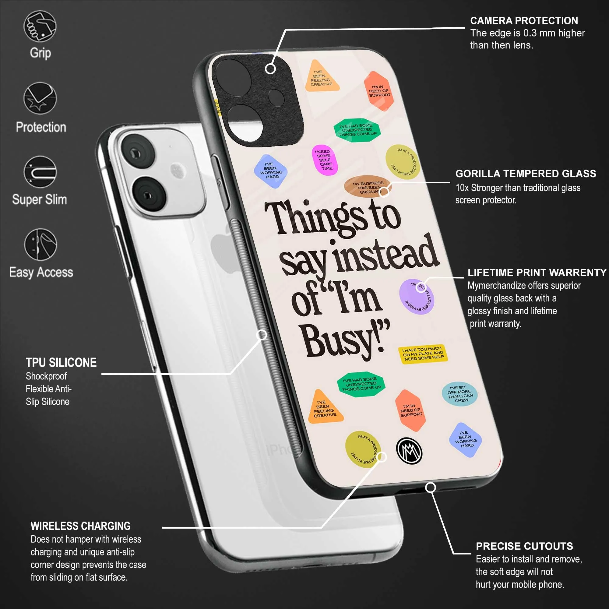 10 Things To Say Phone Case for IPhone 12 | Glass Case