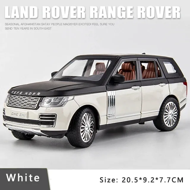 1:24 Range Rover Model Simulation Sound And Light Alloy Collection Toy Car Gifts