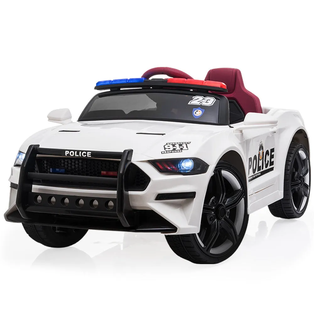 12V Battery Ride-On Police Patrol Car with Lights & Sounds