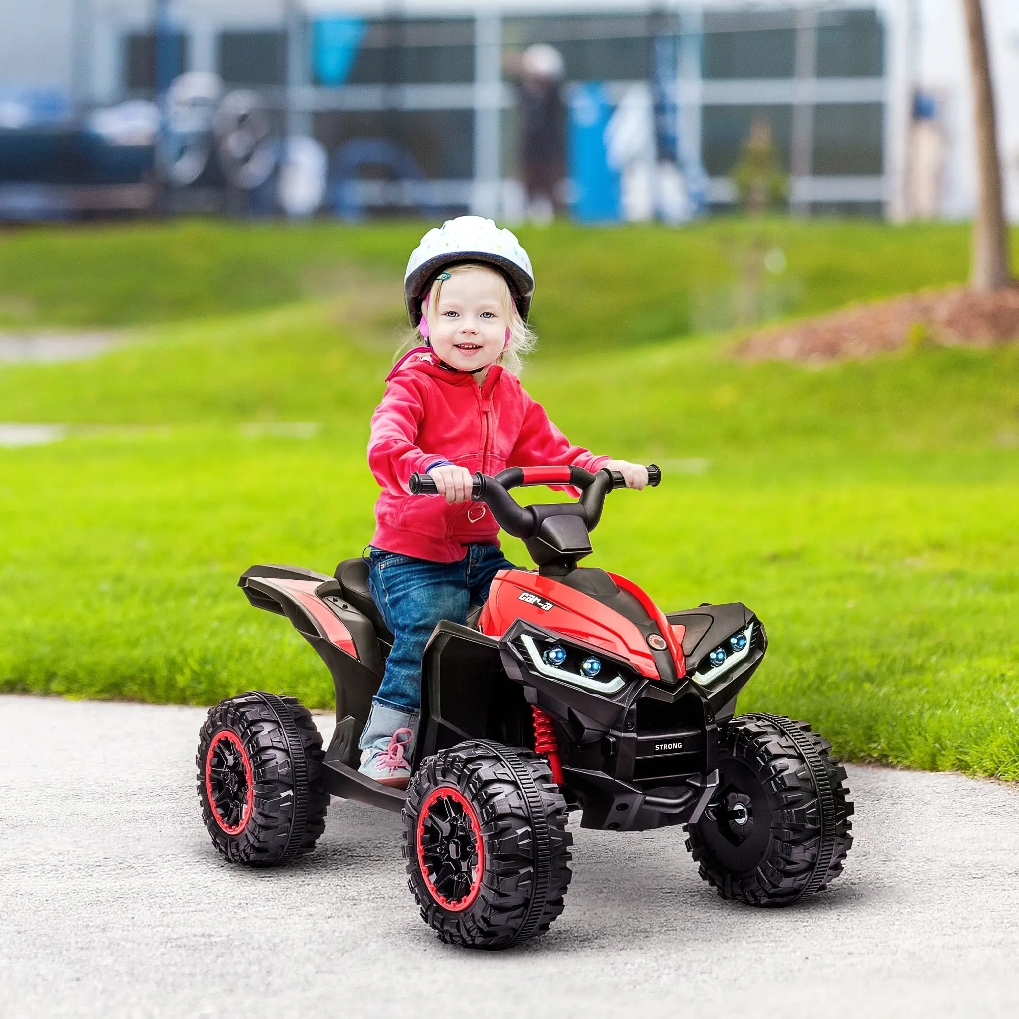 12V Electric Quad Bikes for Kids Ride On Car ATV Toy for 3-5 Years Red