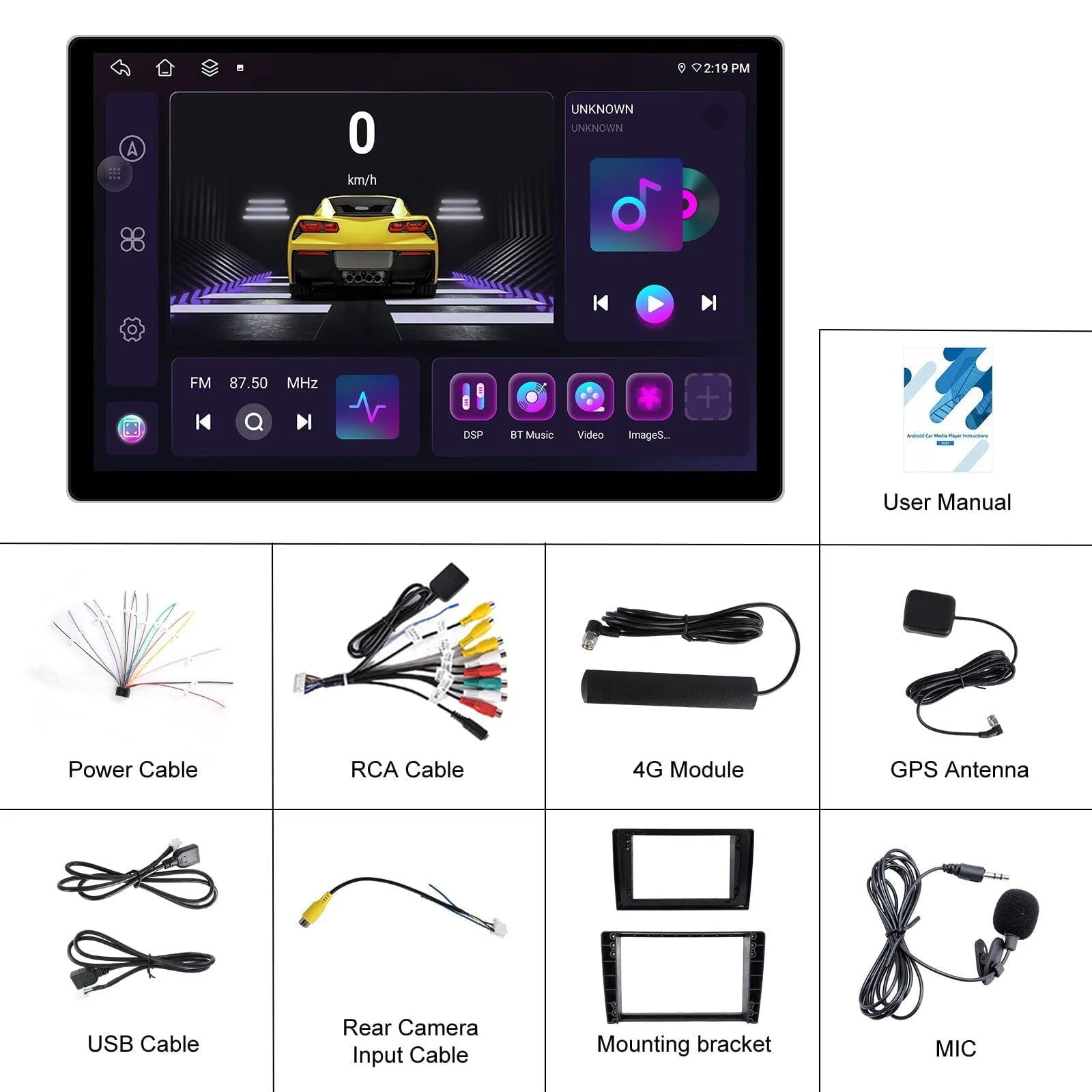 13-inch Android Large Screen Navigation Device With Universal Map