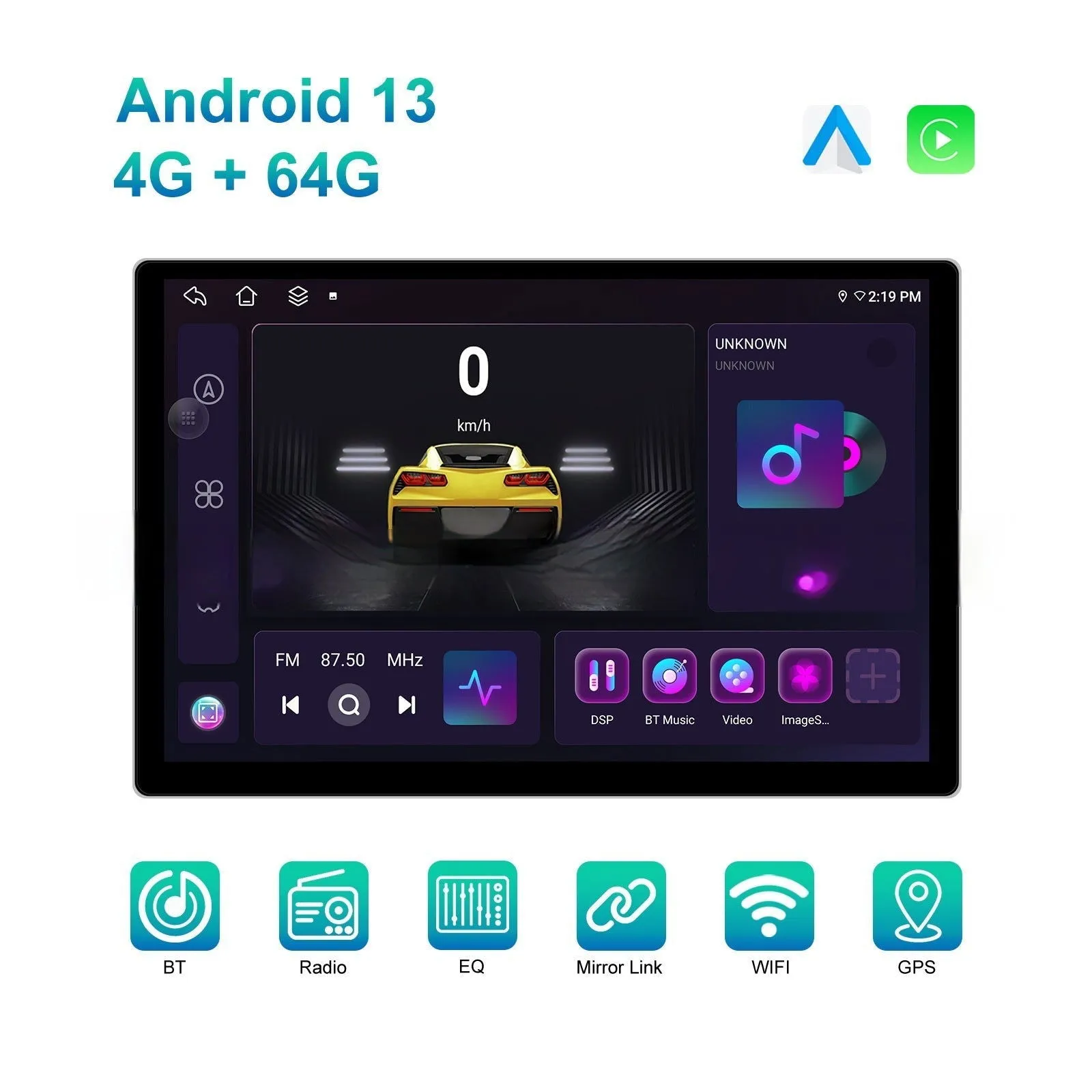 13-inch Android Large Screen Navigation Device With Universal Map