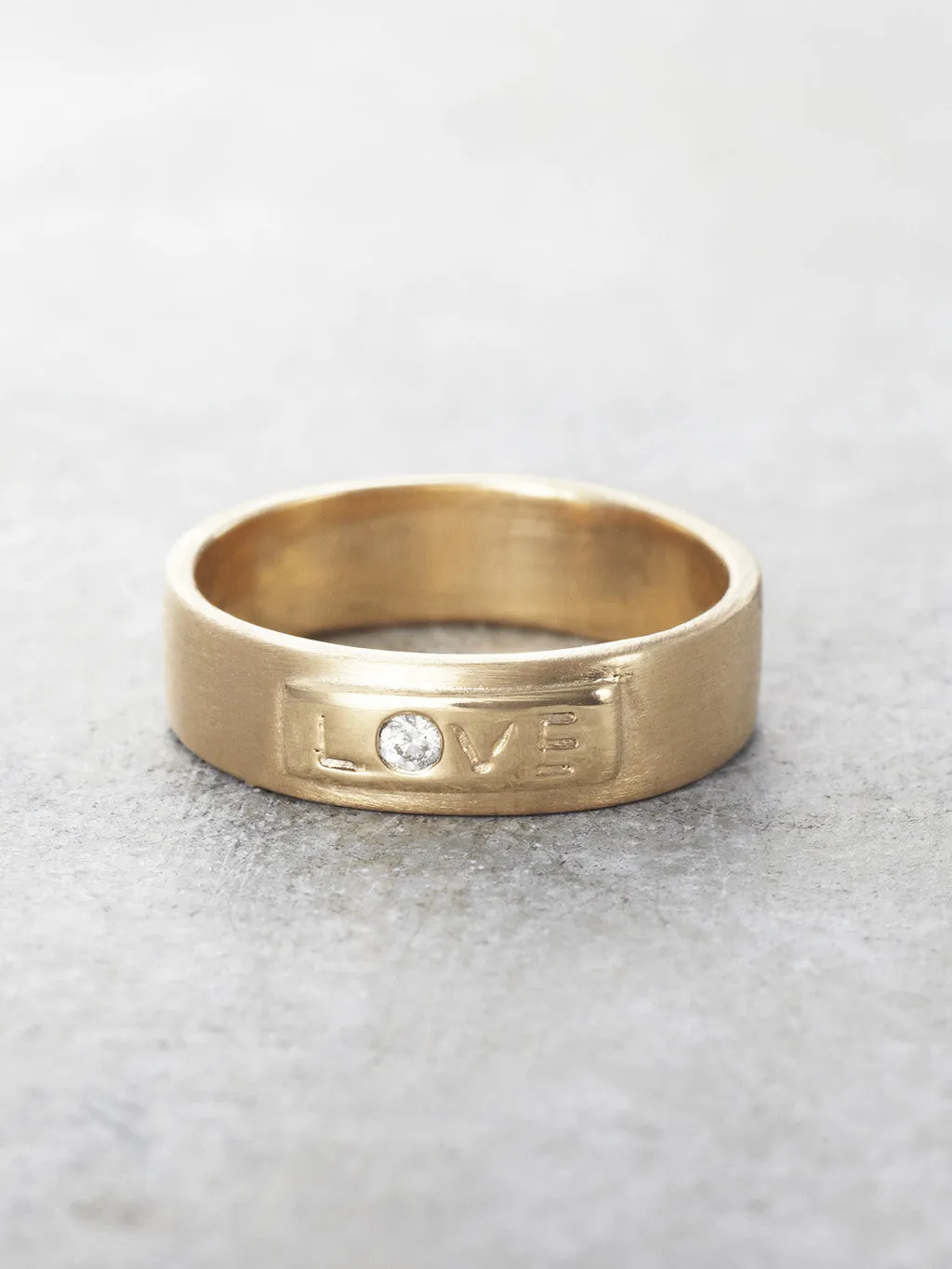 14K Diamond Love Band