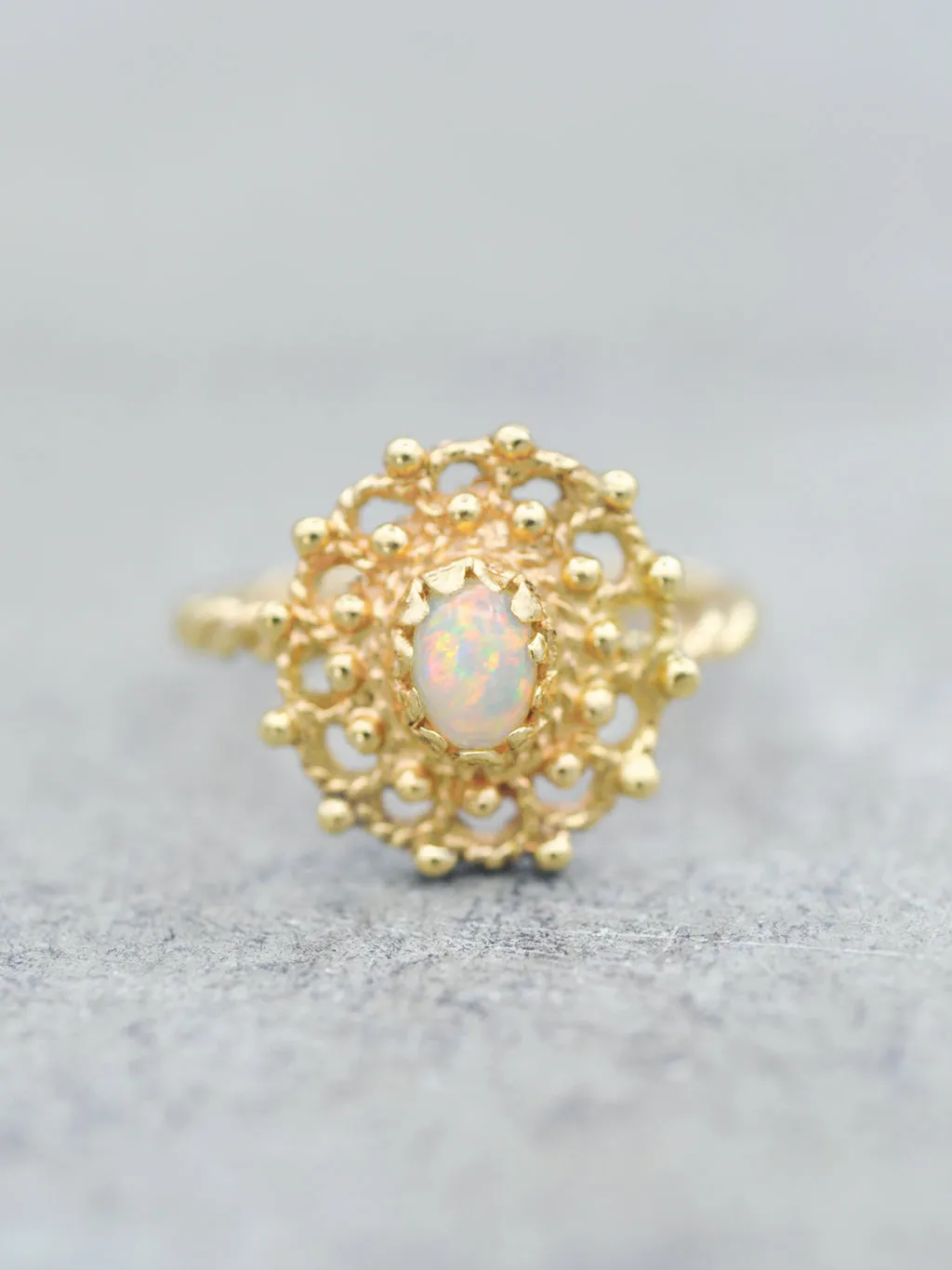 14K Opal Lace Ring