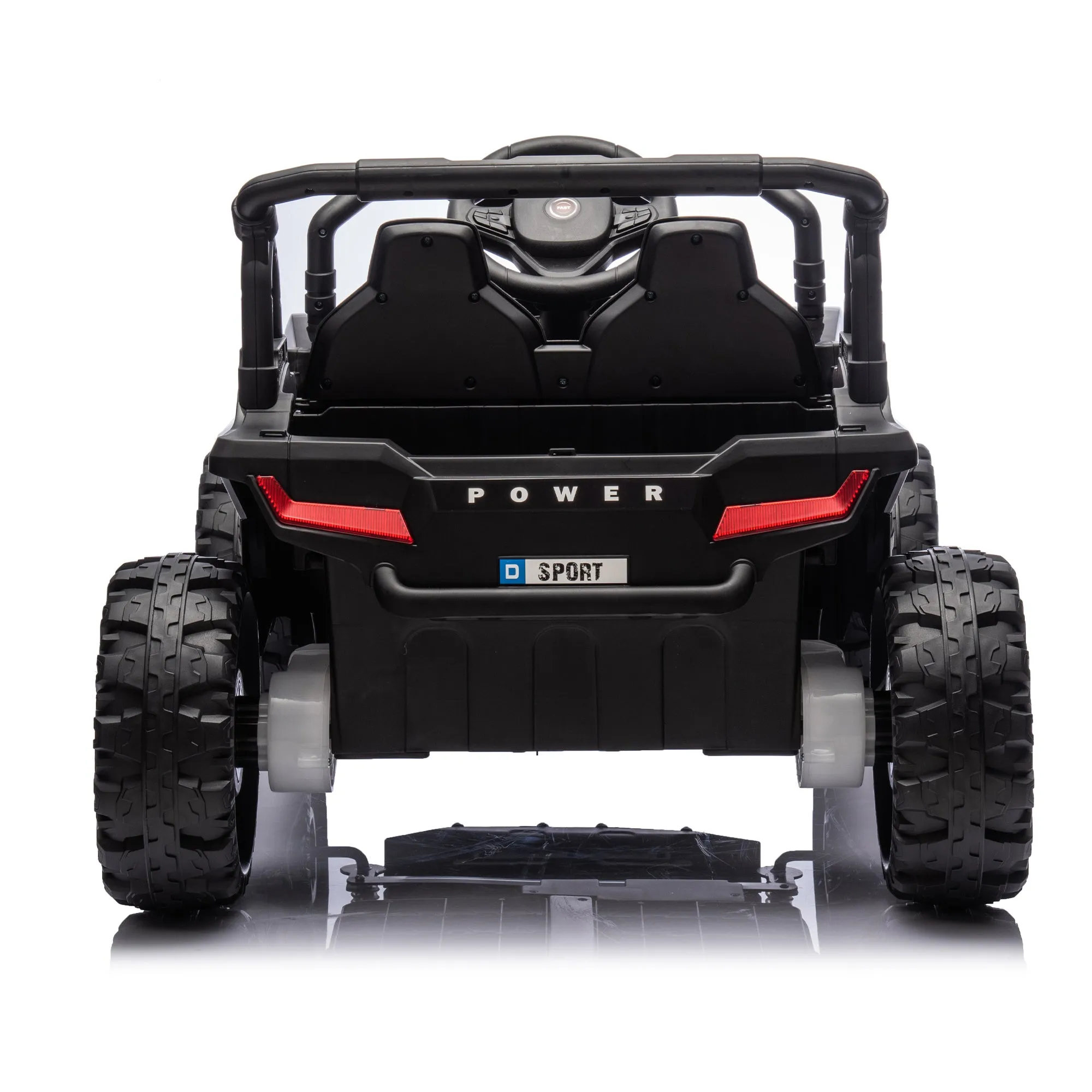 24V Kids Ride On UTV,Electric Toy For Kids w/Parents Remote Control,Four Wheel suspension,Low Start,Adjustable speed,Multimedia player,Early Education,Bluetooth,Rear storage space for kids aged 3 .