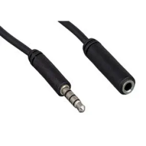 3.5mm Stereo   Mic Extension Cable, 3.5mm TRRS Male to 3.5mm Female, TRRS Mic Cable 6 foot