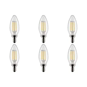 4W B11 LED - Clear - Candelabra base - 90 CRI - 3500K - 120V - 6-Pack