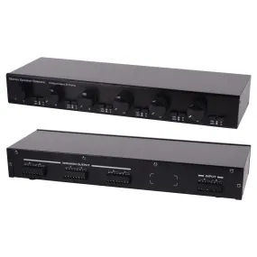 6 Channel High Power Stereo Speaker Selector With Volume Control