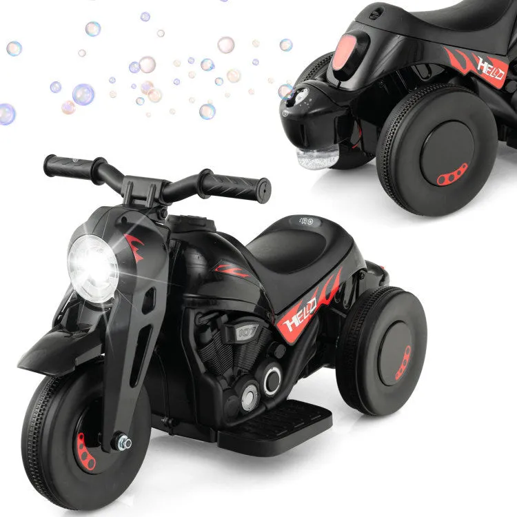 6V Kids Electric Ride on Motorcycle with Bubble Maker and Music