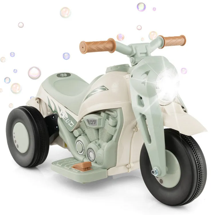 6V Kids Electric Ride on Motorcycle with Bubble Maker and Music