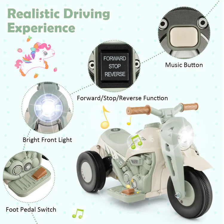 6V Kids Electric Ride on Motorcycle with Bubble Maker and Music