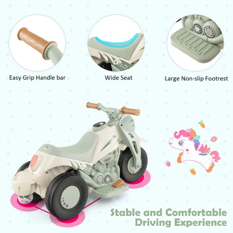 6V Kids Electric Ride on Motorcycle with Bubble Maker and Music