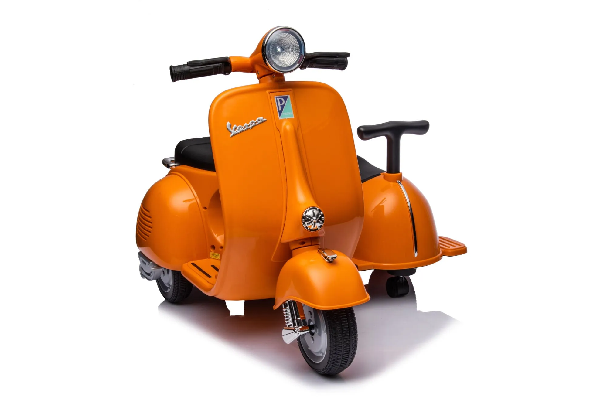 6V LICENSED Vespa Scooter Motorcycle with Side Car for kids, Orange