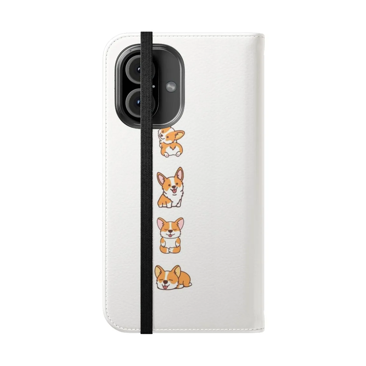 Adorable Corgi Puppy Flip Cover Phone Case