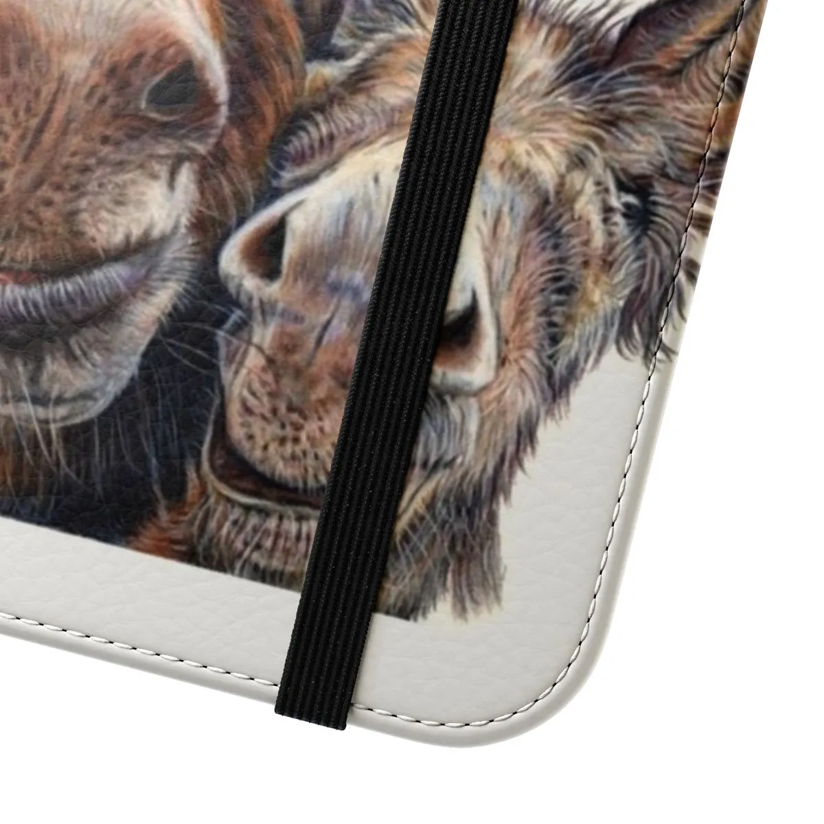 Adorable Donkey Themed Flip Cover Phone Case