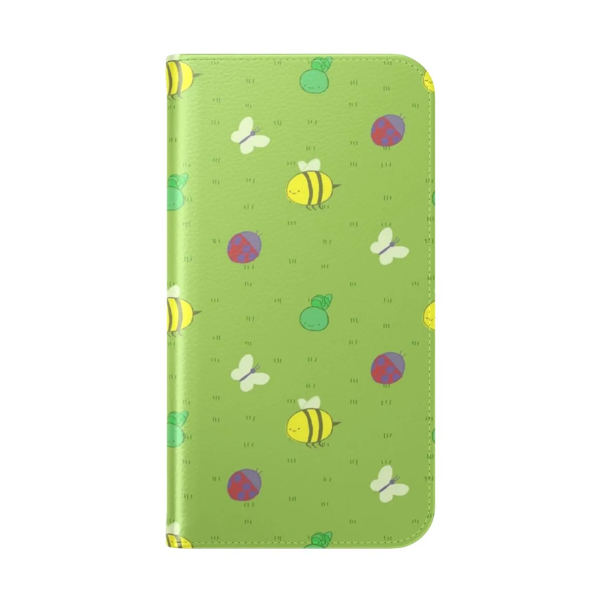 Adventure Time Inspired Flip Cover Phone Case with Cute Insect Pattern