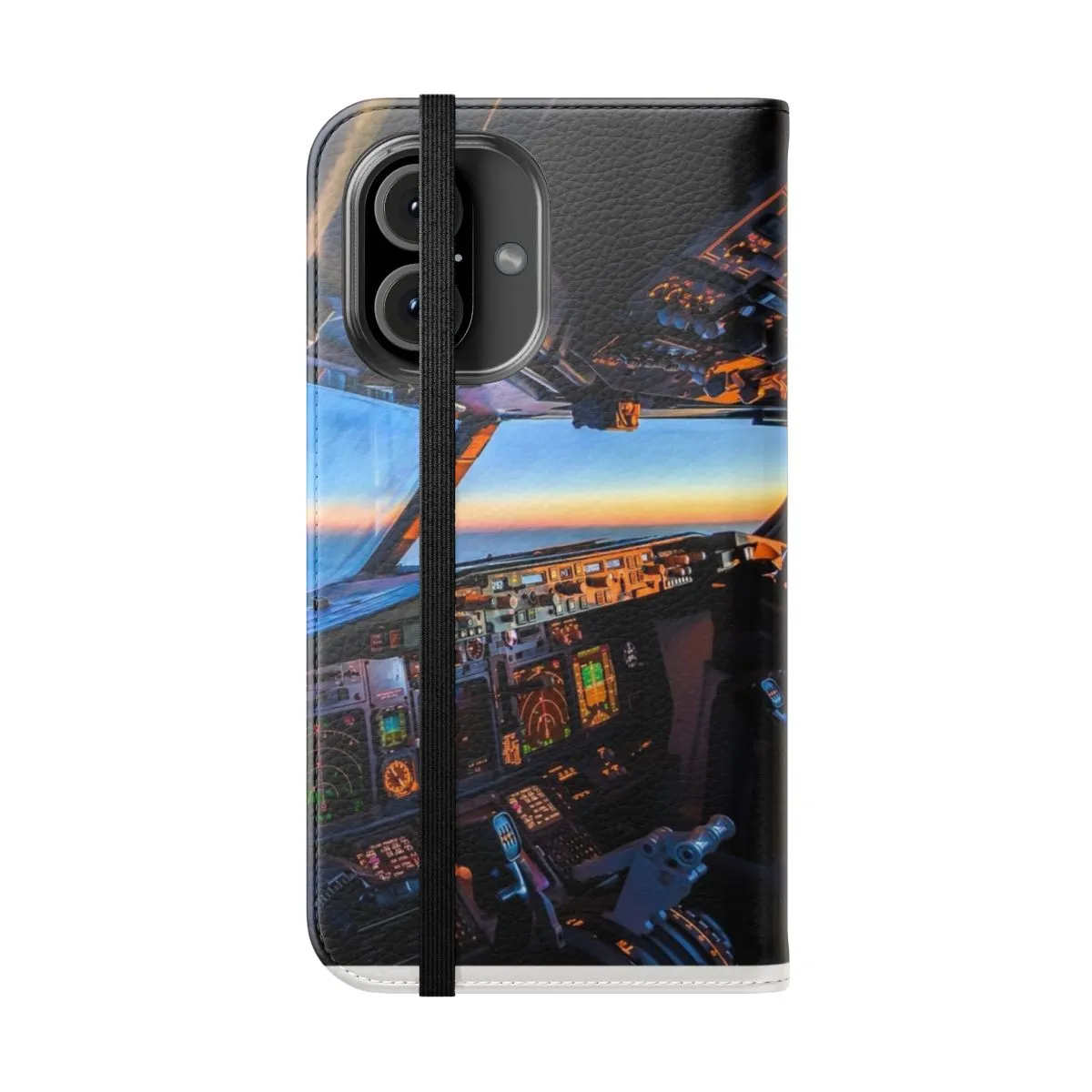 Airplane Flip Cover Phone Case for Aviation Enthusiasts