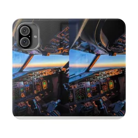 Airplane Flip Cover Phone Case for Aviation Enthusiasts