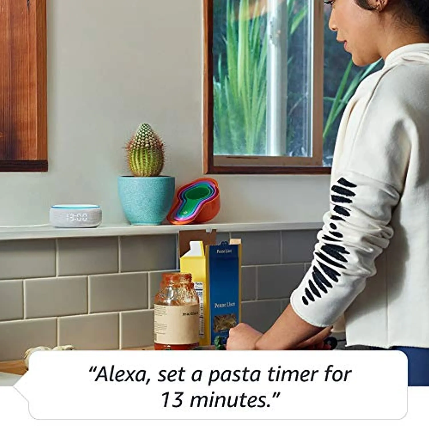 All-new Echo Dot (3rd Gen) - Smart speaker with clock and Alexa - Sandstone