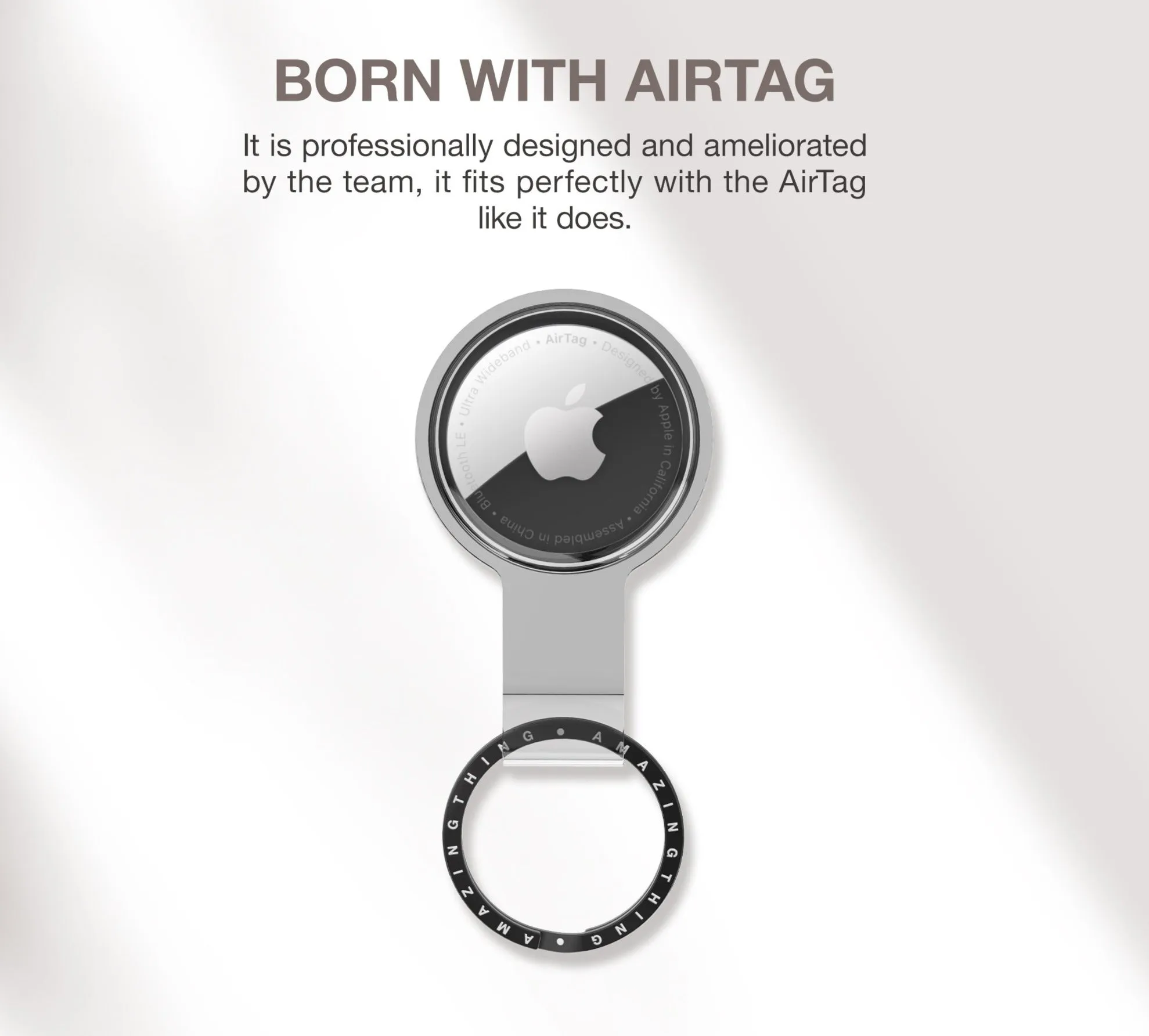 AmazingThing Quartz Aircharm for Airtag Clear