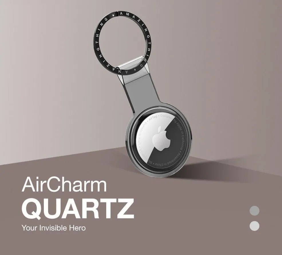 AmazingThing Quartz Aircharm for Airtag Clear