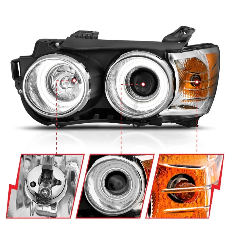 ANZO 2012-2015 Chevrolet Sonic Projector Headlights w/ Halo Chrome (CCFL)