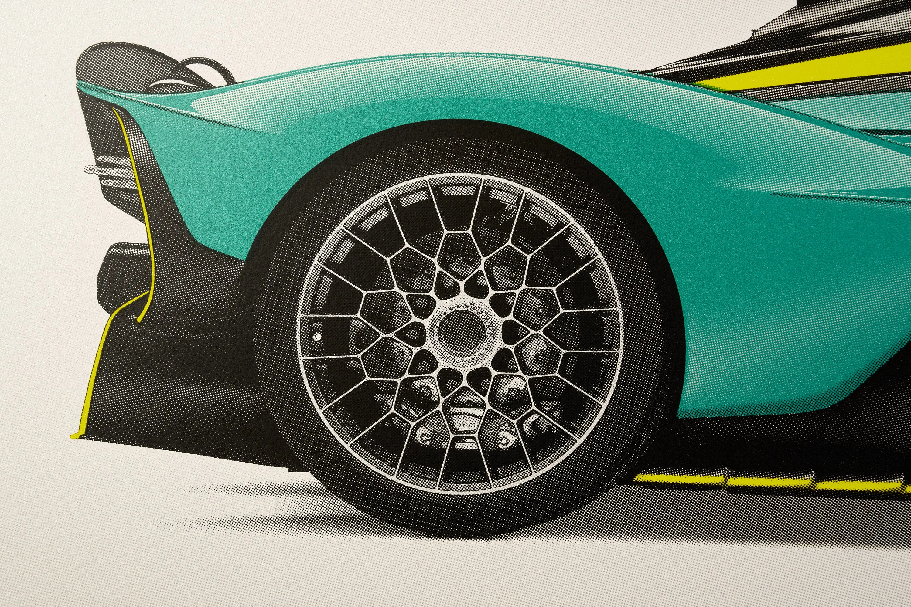 Aston Martin Valkyrie - Alan Thornton - Art Screen Print - Side View