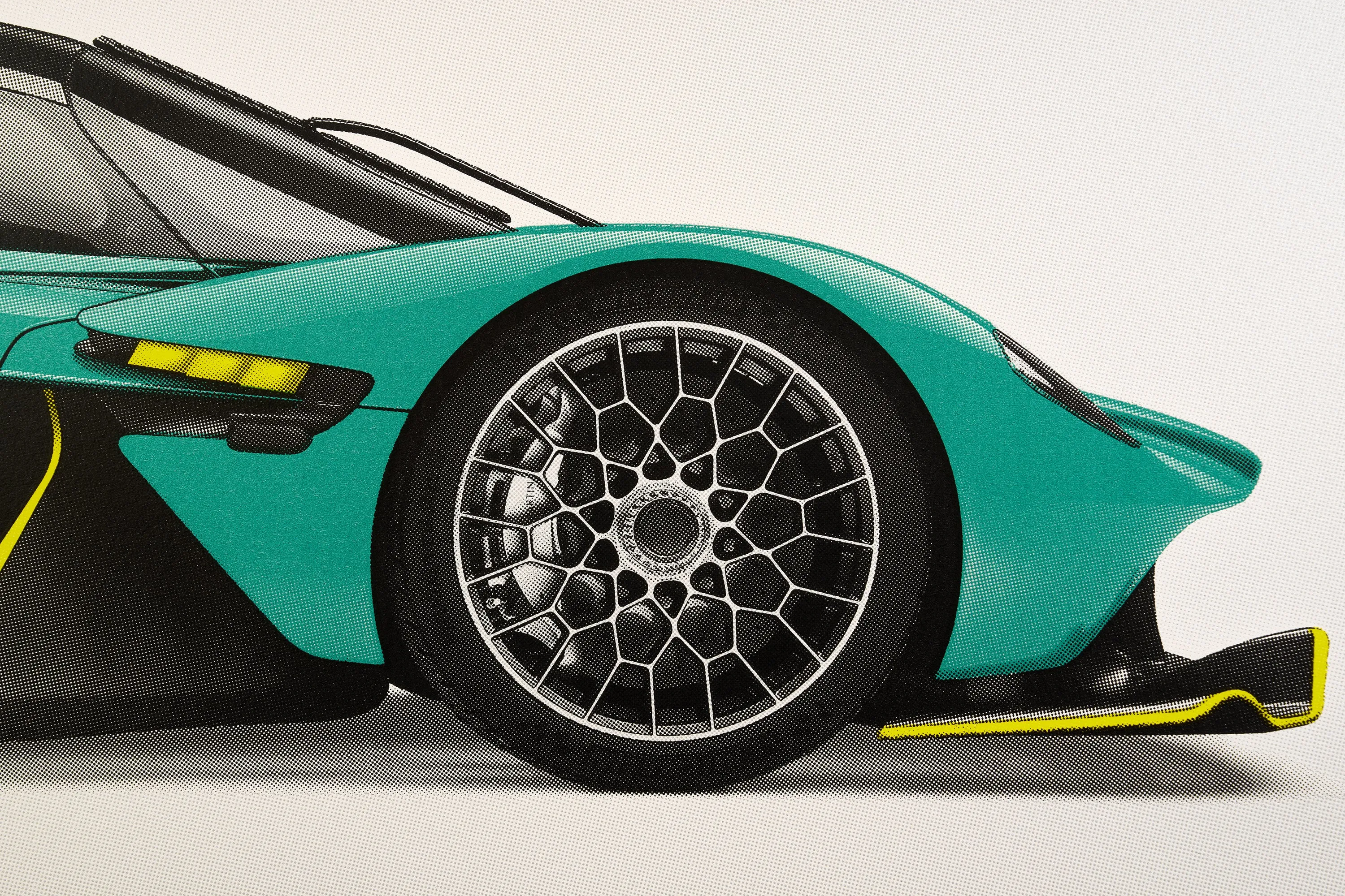 Aston Martin Valkyrie - Alan Thornton - Art Screen Print - Side View