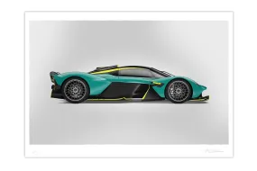 Aston Martin Valkyrie - Alan Thornton - Art Screen Print - Side View