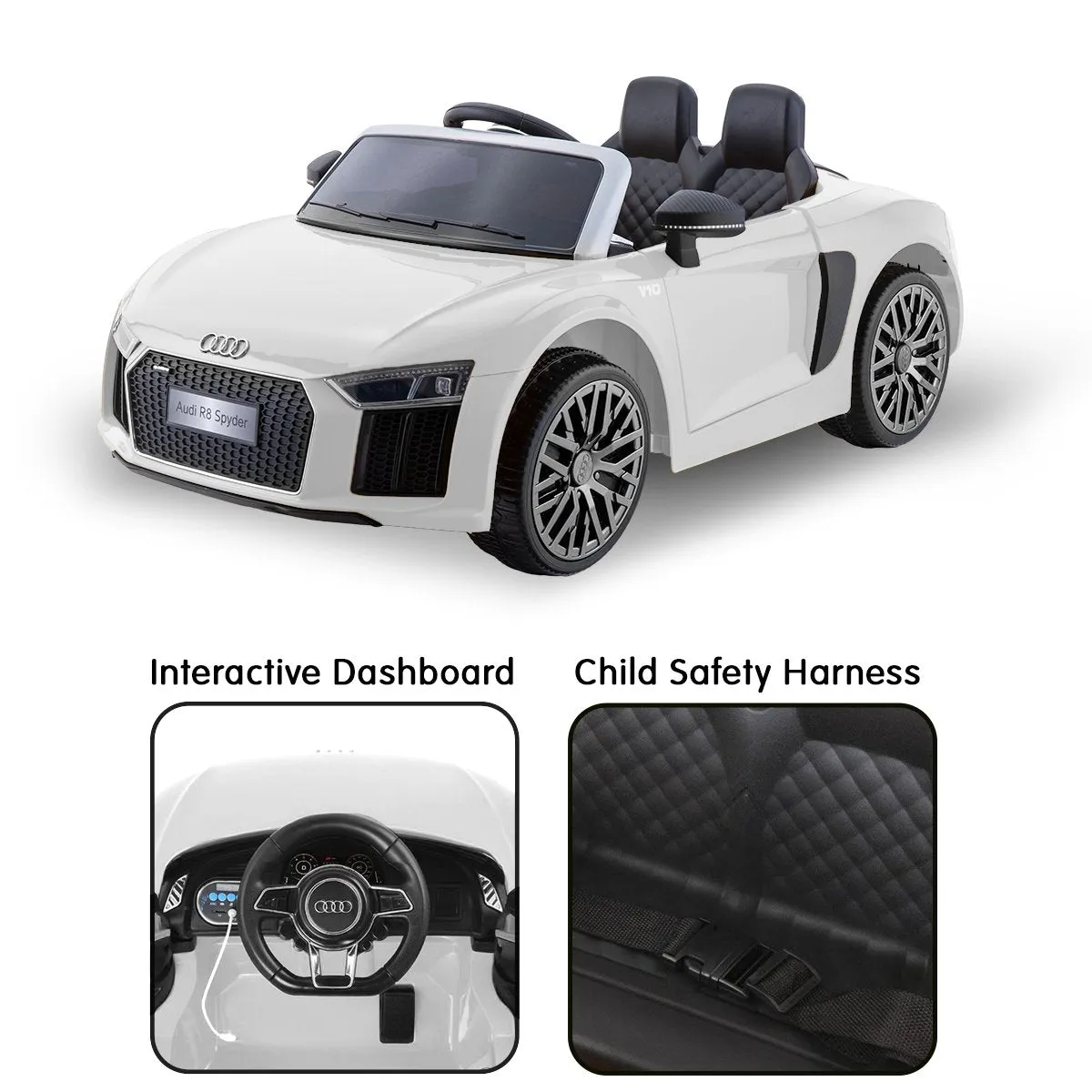 Audi R8 Spyder Electric Ride On Car with Remote & MP3 - Kahuna