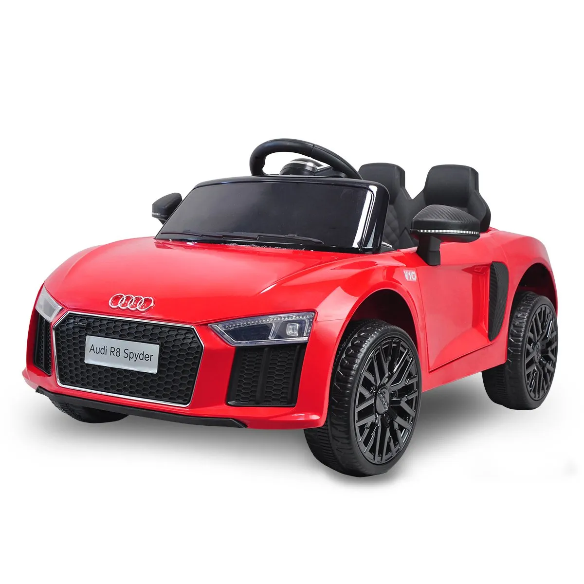 Audi R8 Spyder Kids Ride-On Car, Remote, MP3, Red - Kahuna