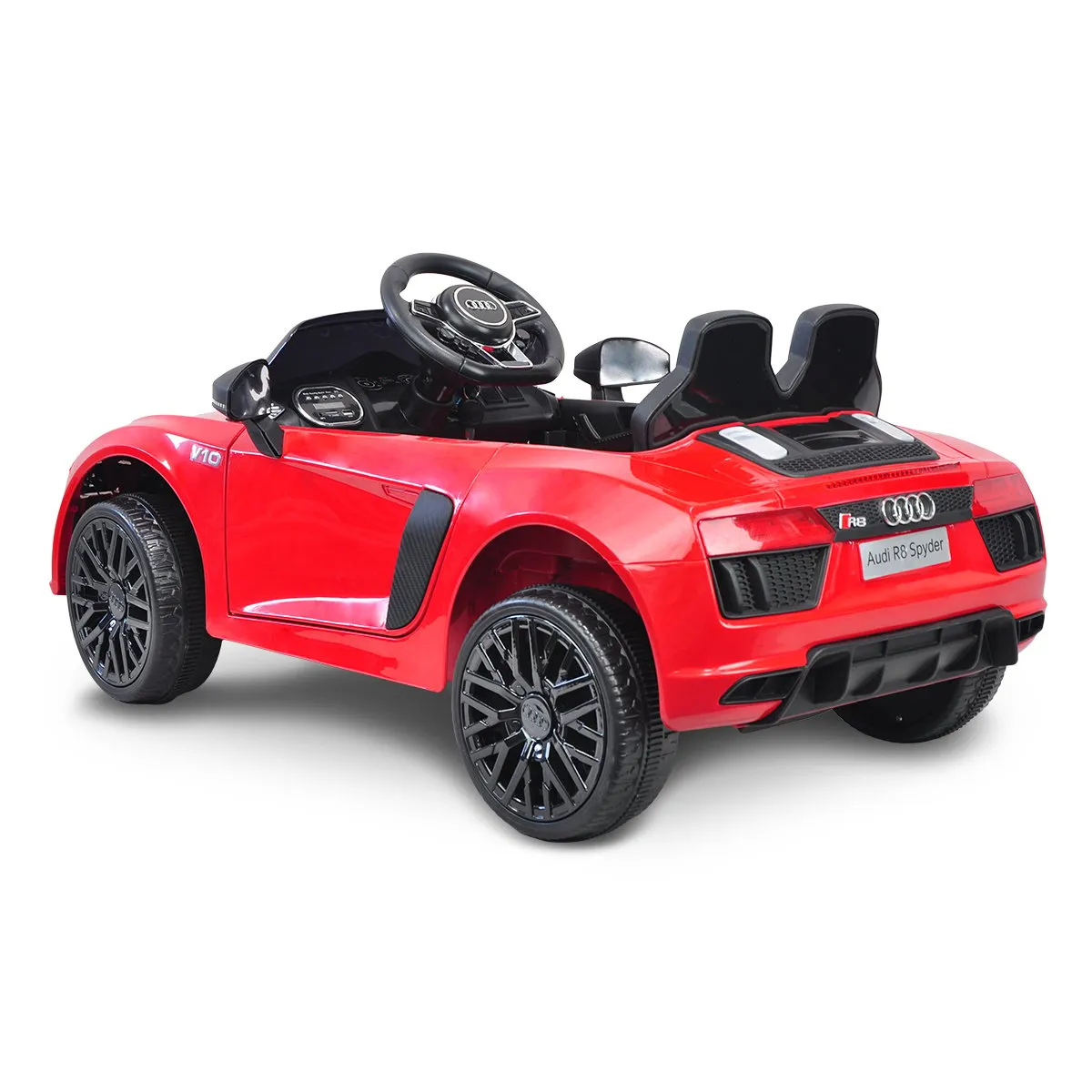 Audi R8 Spyder Kids Ride-On Car, Remote, MP3, Red - Kahuna