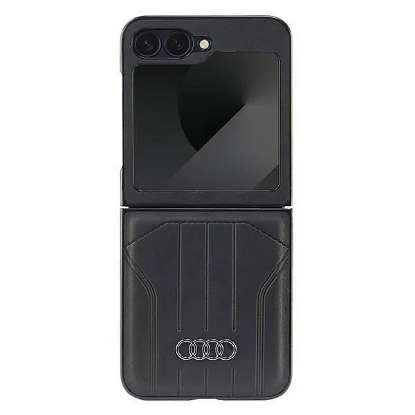 Audi Synthetic Leather Hardcase for Samsung Galaxy Z Flip 6 Black - AU-TPUPCFlip6-Q5/D1-BK