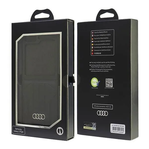 Audi Synthetic Leather Hardcase for Samsung Galaxy Z Flip 6 Black - AU-TPUPCFlip6-Q5/D1-BK