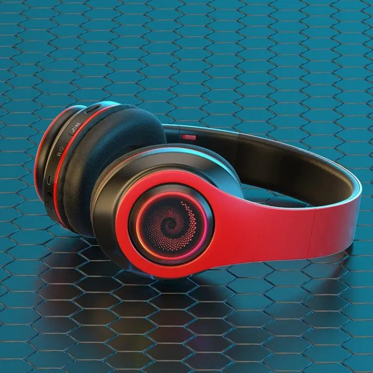 B39 RGB Bluetooth Headphones with TF Card Playback and Immersive Sound