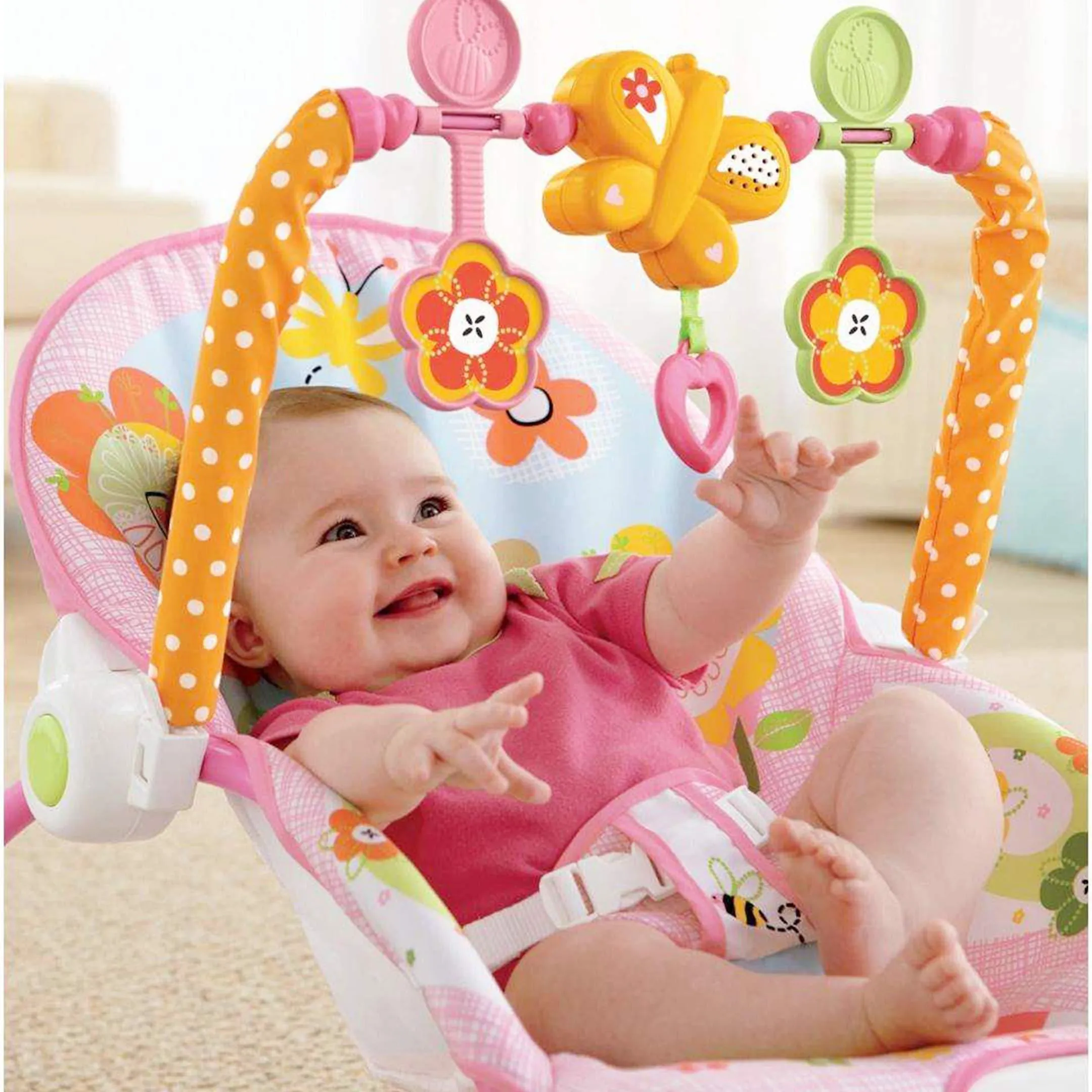 Baby Rocking Vibrating Seat Pink