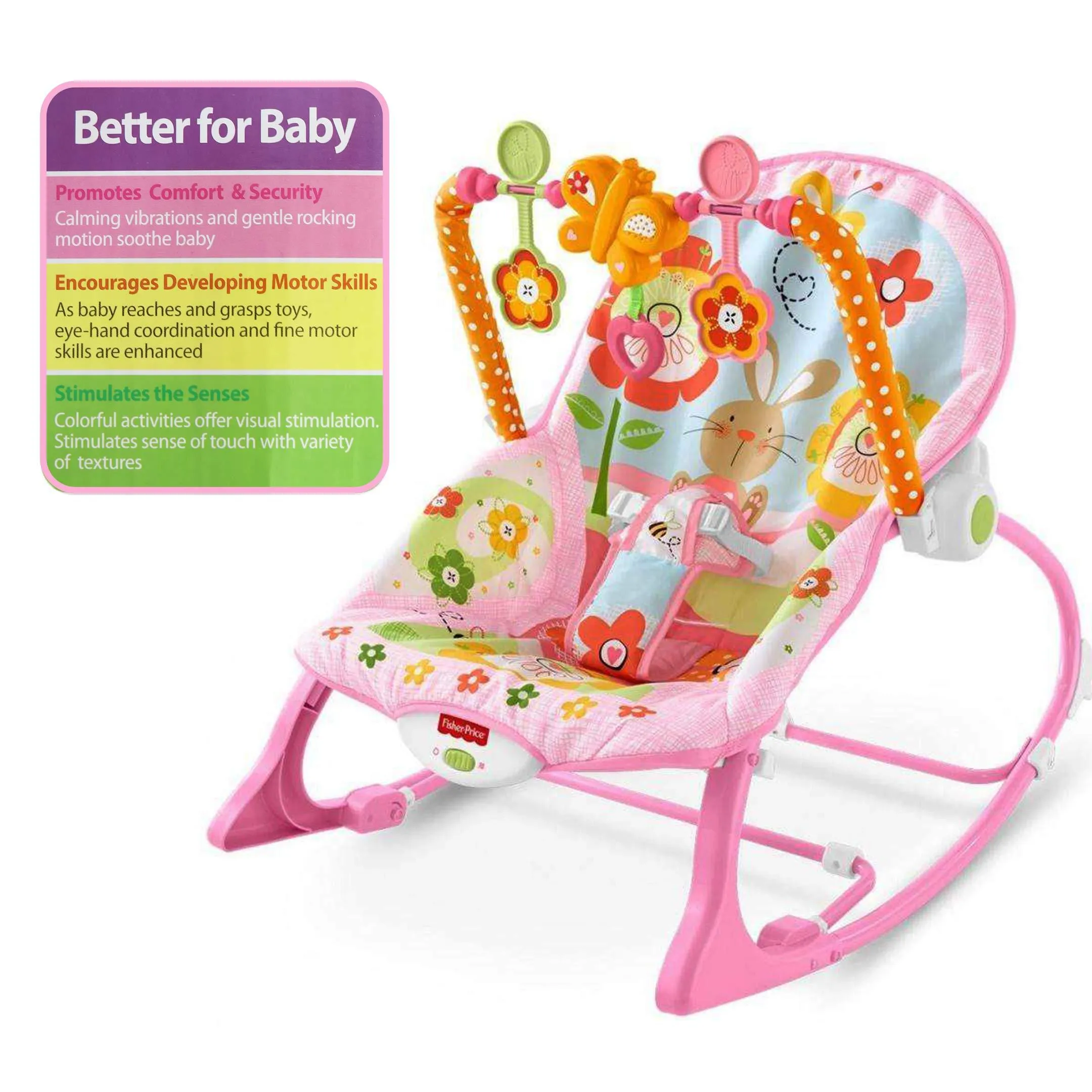 Baby Rocking Vibrating Seat Pink