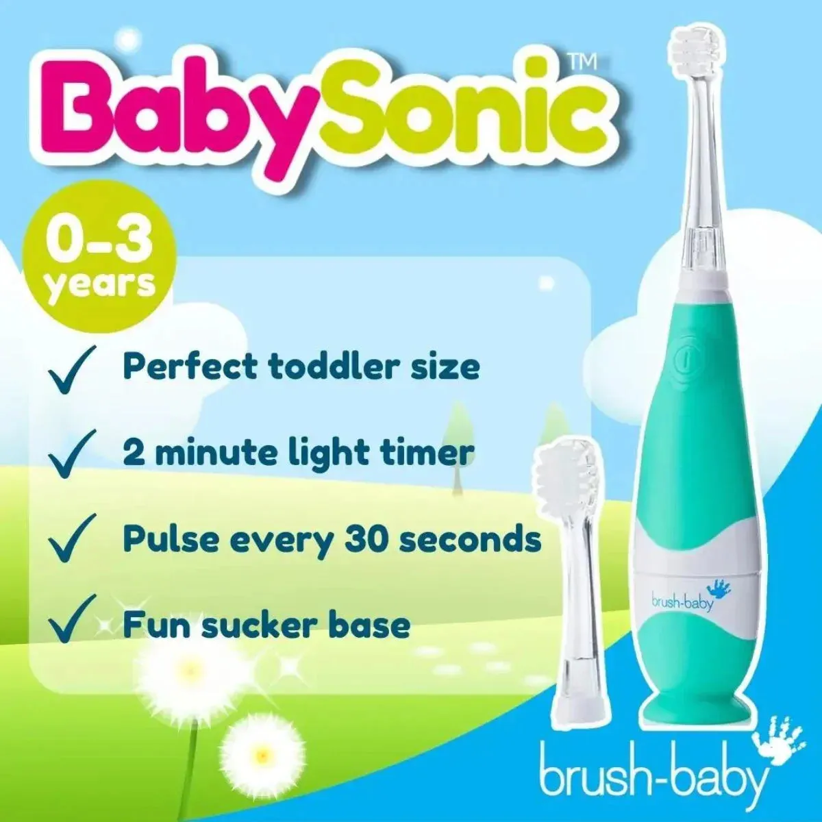 BabySonic® Blue Electric Toothbrush for Toddlers