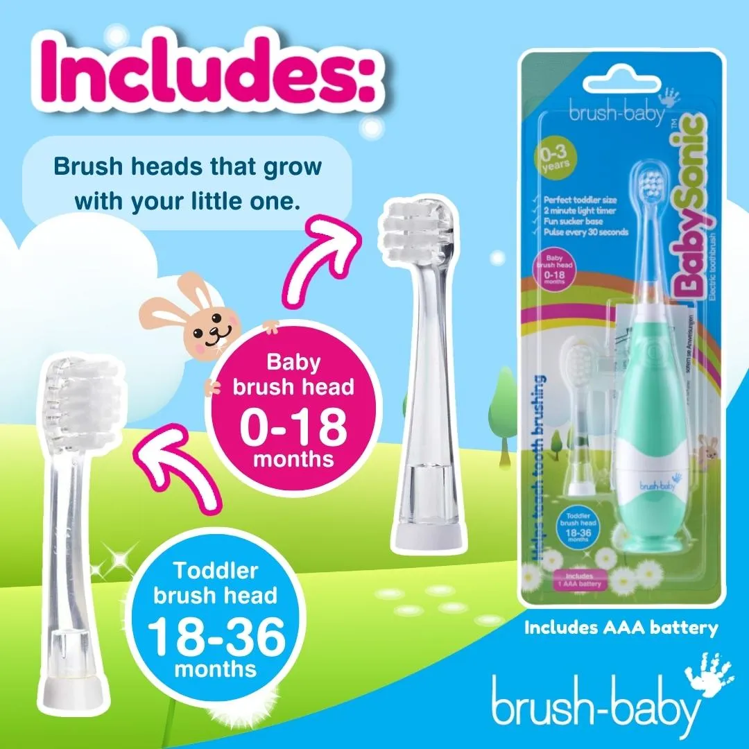 BabySonic® Pink Electric Toothbrush for Toddlers (Pack of 2)