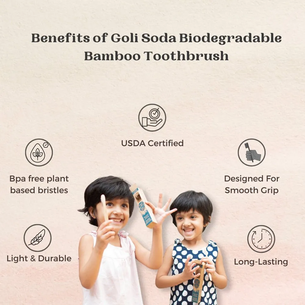 Bamboo Toothbrush - Bpa-Free, Vegan, Verified Non-Toxic - Adult