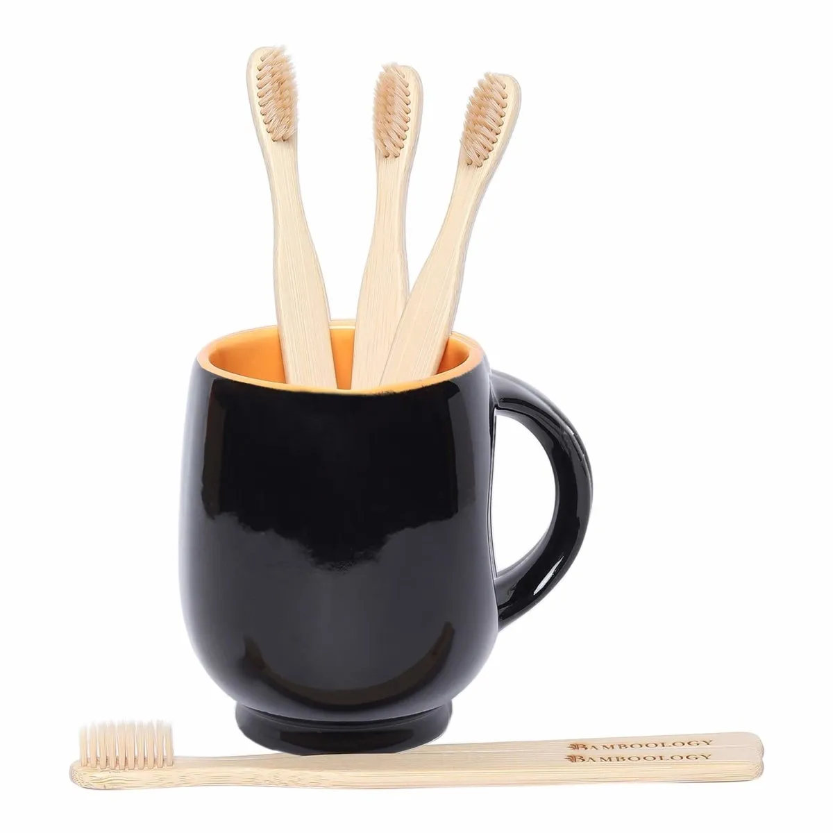 Bamboo Toothbrush With Plant Based Bristles Pack of 4