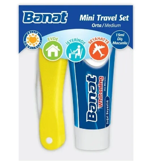 Banat Mini Travel 1 Piece Toothbrush 1 PC