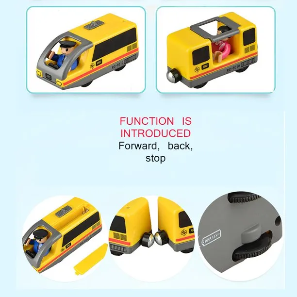 Battery Operated Electric Train for Wooden Track