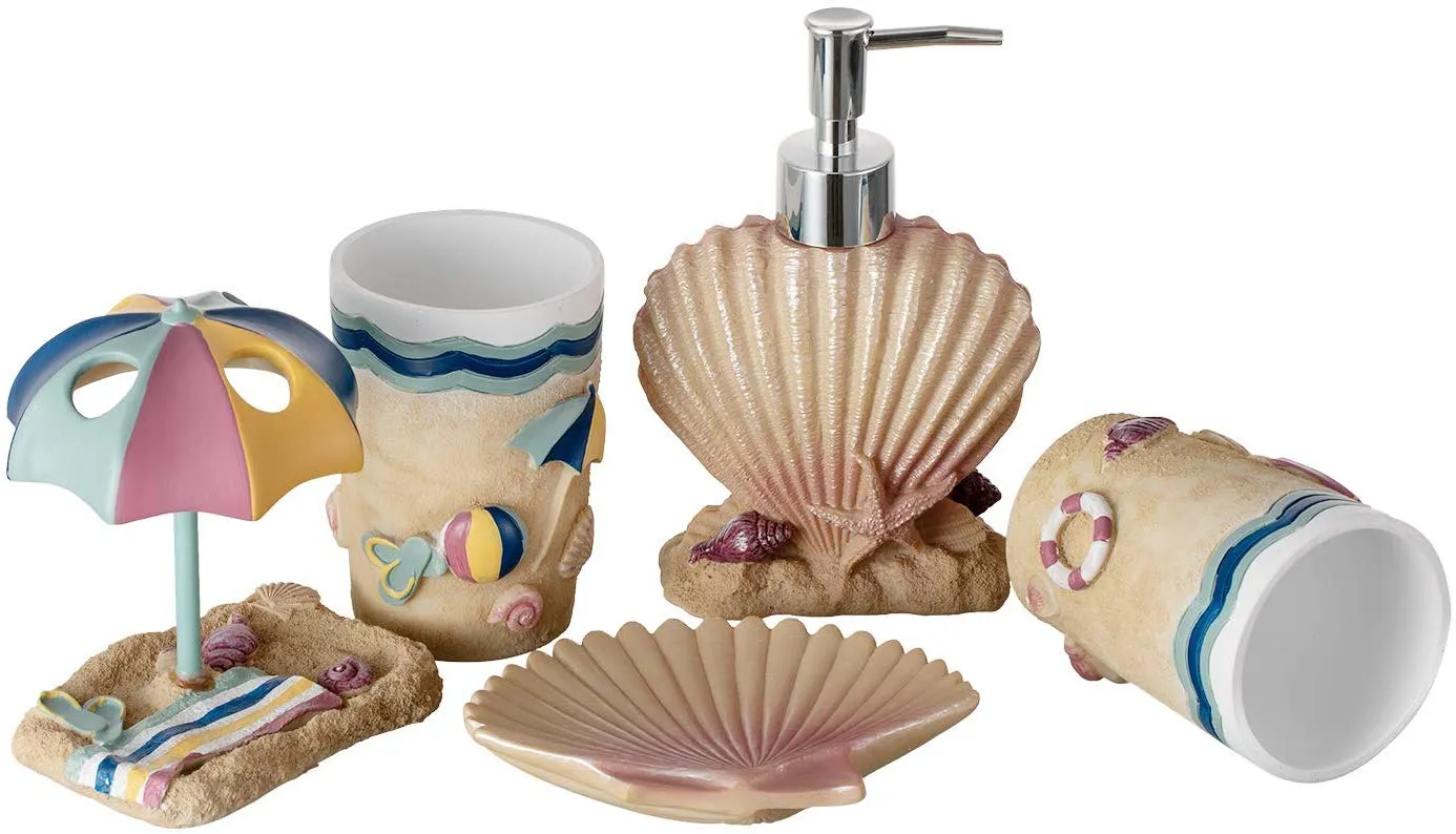 Beach Bathroom Accessory Set