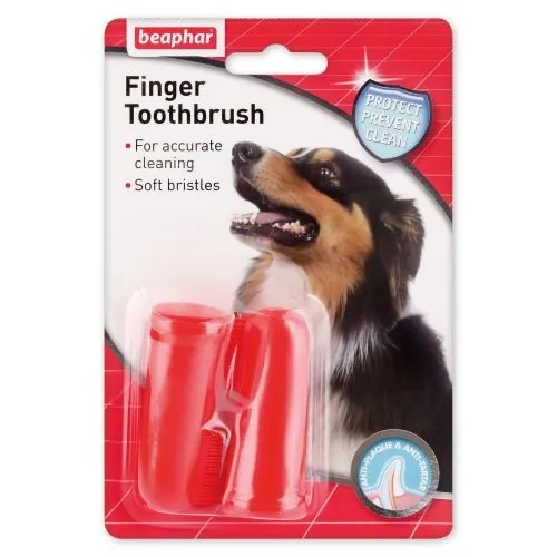 Beaphar Finger Toothbrush for Dogs and Cats 2 Pack