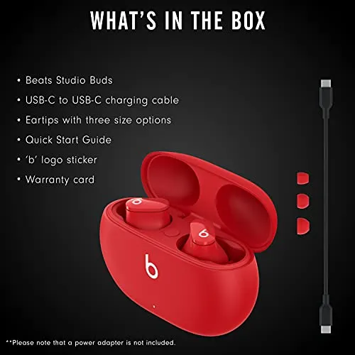 Beats Studio Buds – True Wireless Noise Cancelling Earbuds – Compatible with Apple & Android - Red