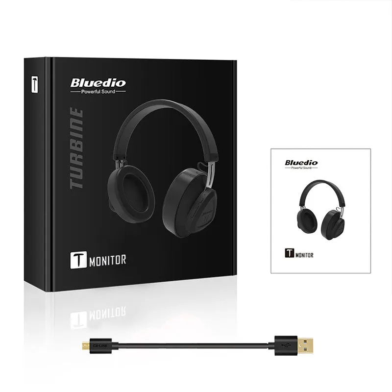 Bluedio TM wireless bluetooth headphone with microphone monitor studio headset for music and phones support voice control