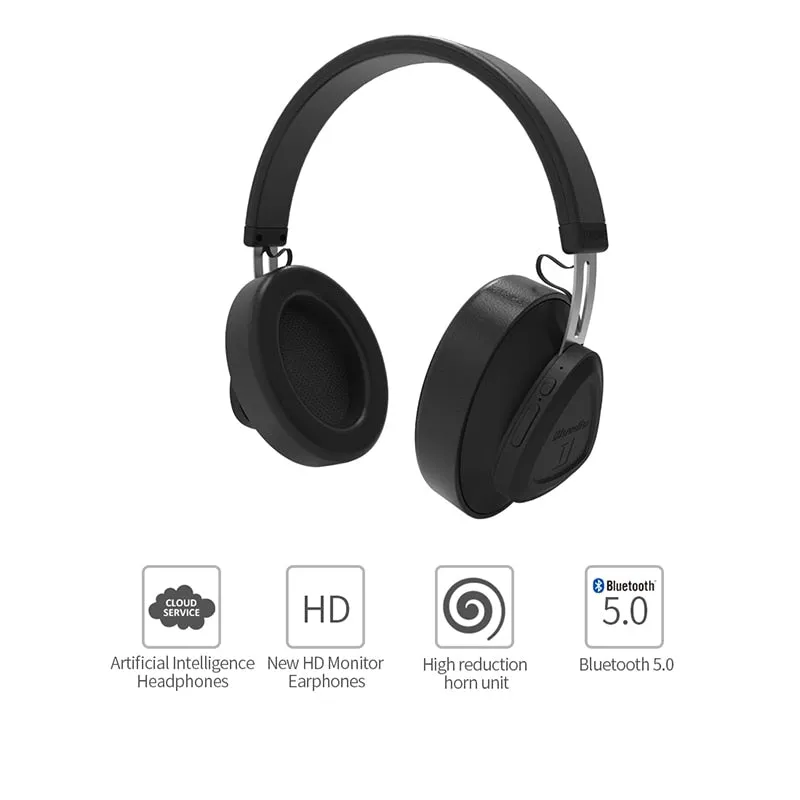 Bluedio TM wireless bluetooth headphone with microphone monitor studio headset for music and phones support voice control