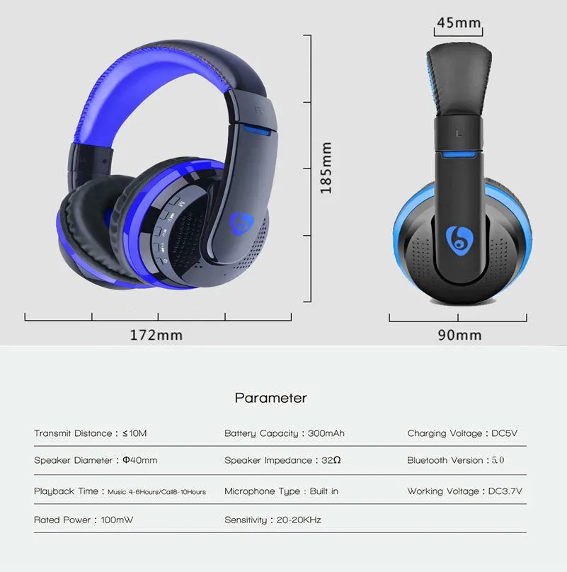 Bluetooth Headphones Wireless Headphones With Mic