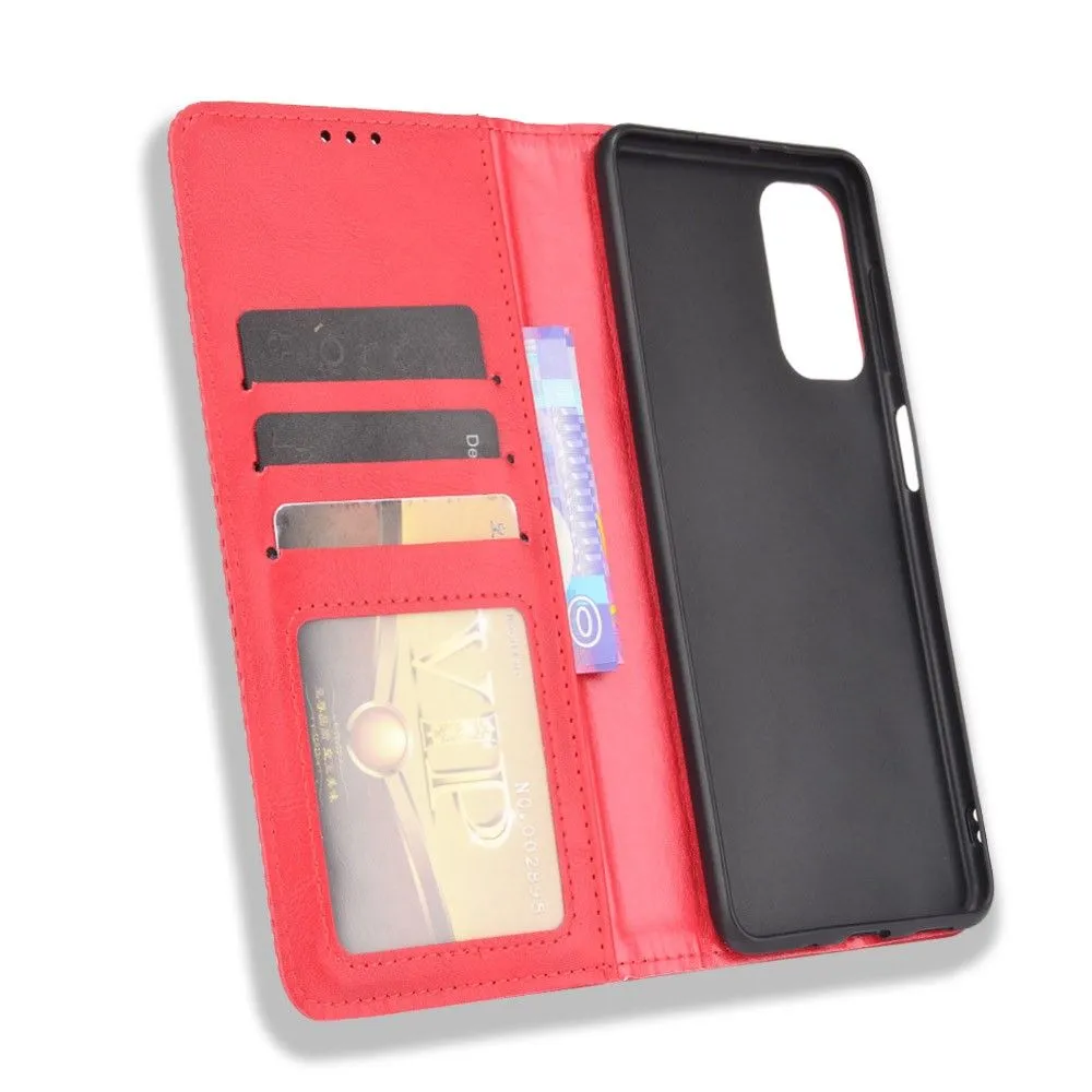 Bofink Vintage Samsung Galaxy M52 5G leather case - Red